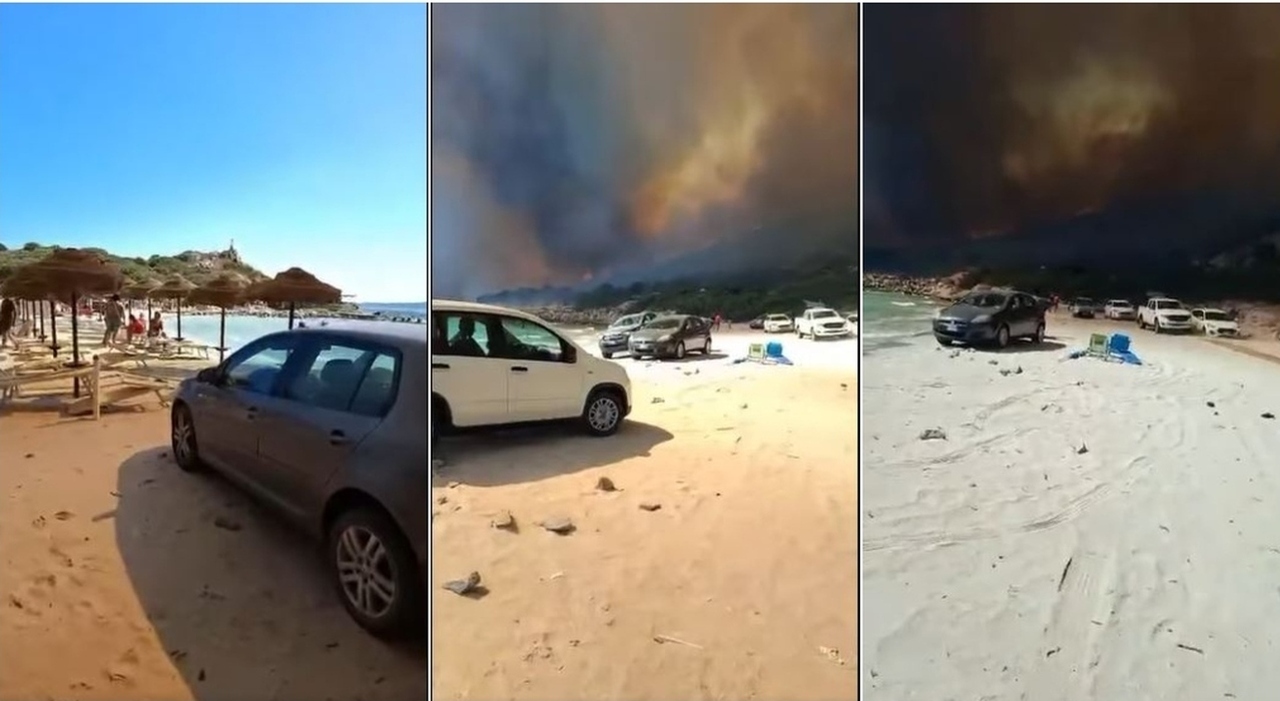 Incendio a Villasimius, le fiamme vicino alla spiaggia bloccano le vie di fuga: bagnanti nel panico, auto tra gli ombrelloni Incendio a Villasimius, le fiamme vicino alla spiaggia bloccano le vie di fuga: bagnanti nel panico, auto tra gli ombrelloni