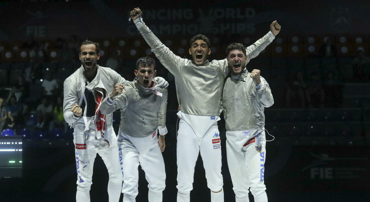 mondiali di scherma italia oro nella sciabola maschile grazie ai campani battuta l ungheria 45 37 bronzo per il fioretto femminile