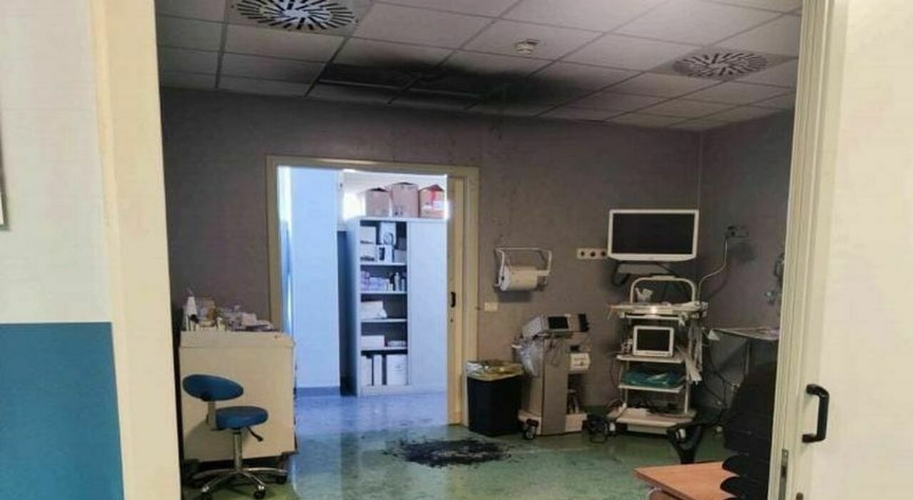 principio dincendio allospedale vito fazzi di lecce fiamme nel reparto di endoscopia danni contenuti