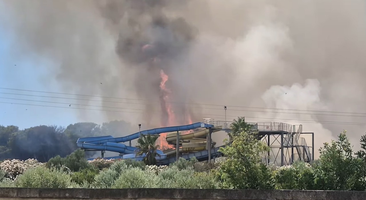 incendio nella zona di lido silvana un anno fa un altro rogo spaventoso video