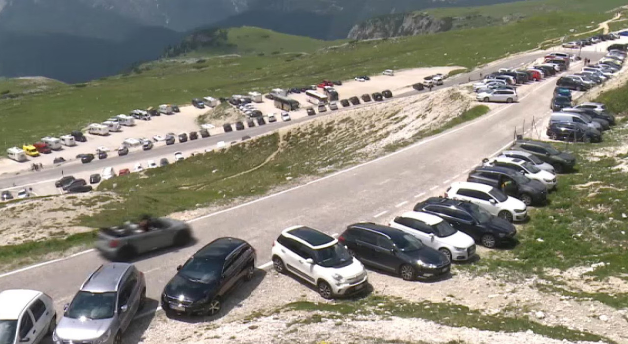 Traffico sui passi dolomitici