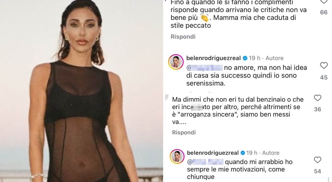 Belen Rodriguez dopo la lite con il benzinaio: «Non avete idea di cosa sia successo, quando mi arrabbio ho sempre le mie motivazioni» Belen Rodriguez dopo la lite con il benzinaio: «Non avete idea di cosa sia successo, quando mi arrabbio ho sempre le mie motivazioni»