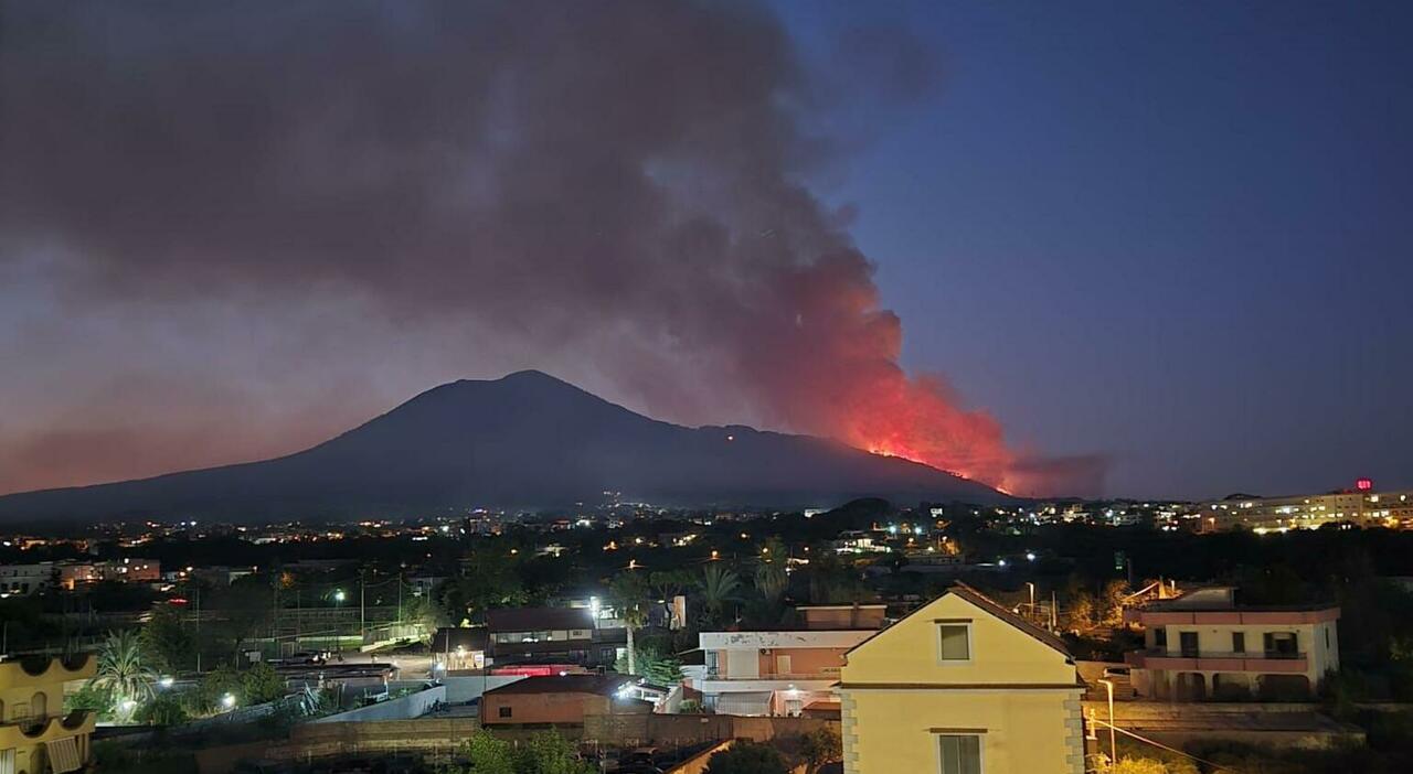 incendio sul vesuvio fiamme per 3 km e 500 ettari devastati situazione critica musumeci firma lo stato di mobilitazione nazionale