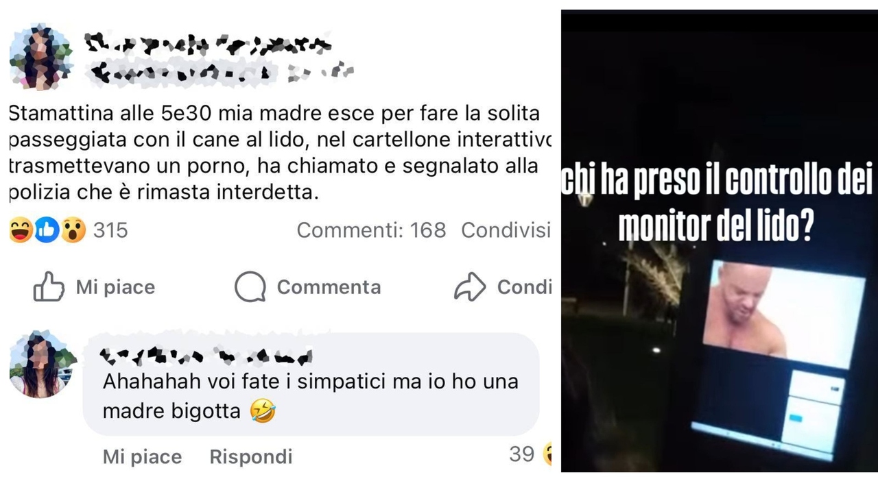 «Questa è OnlyFan». Film porno trasmesso sul pannello turistico del Lido: «Mia madre è rimasta sotto choc». Ecco cosa è successo «Questa è OnlyFan». Film porno trasmesso sul pannello turistico del Lido: «Mia madre è rimasta sotto choc». Ecco cosa è successo
