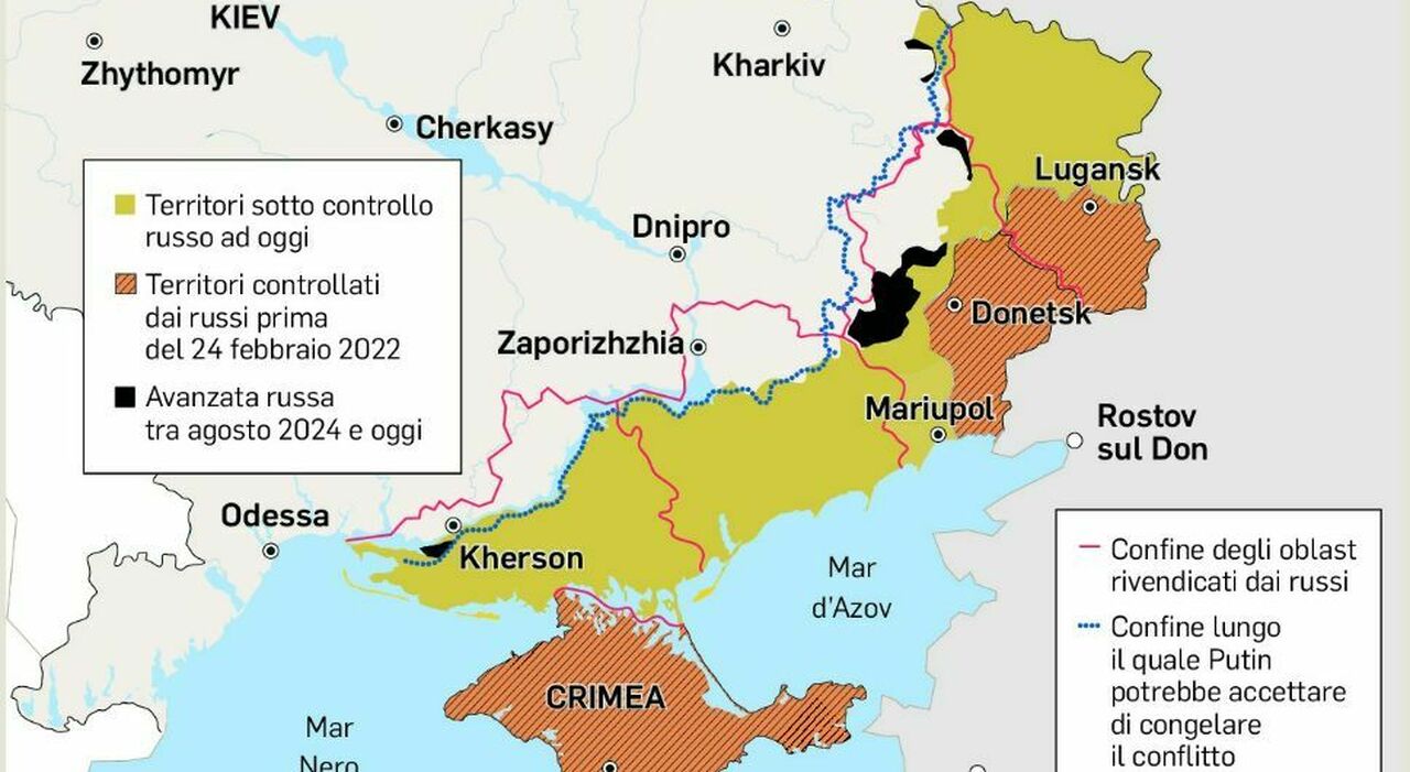 ucraina la nuova mappa dopo il vertice in alaska dal donetsk russo a odessa cosa cambier224 e quale futuro per zielensky