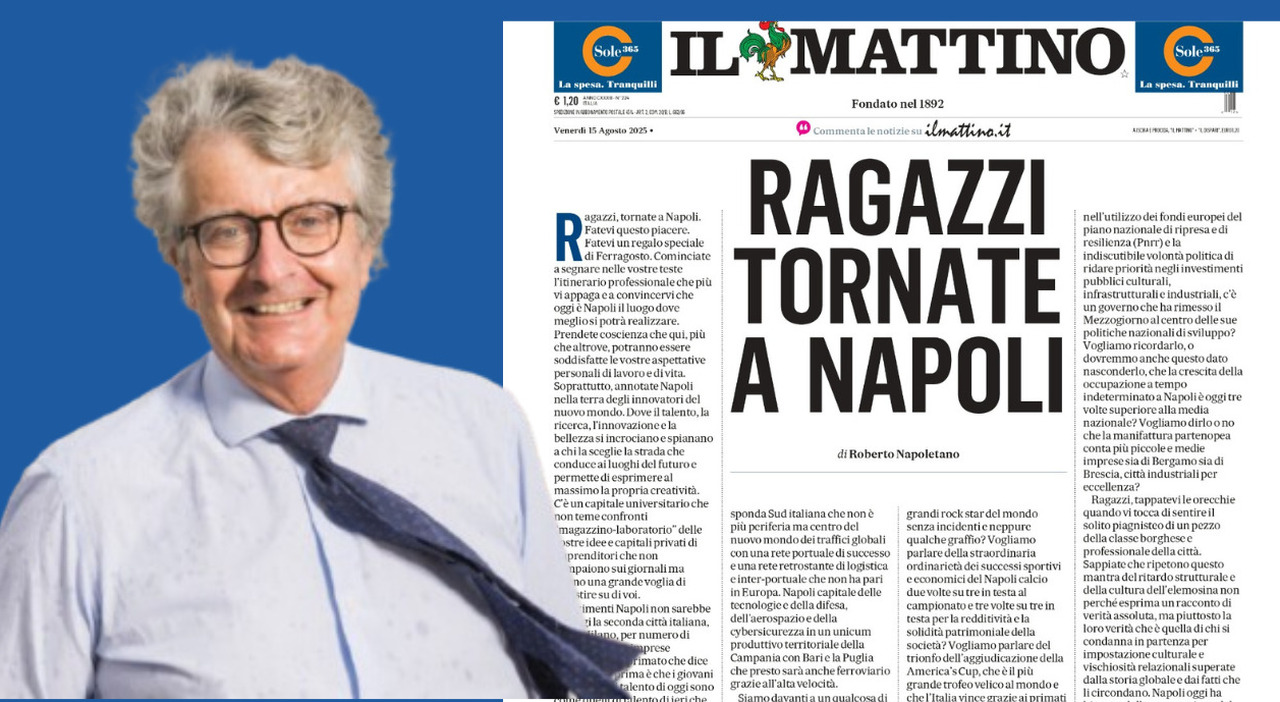 "Ragazzi, tornate a Napoli", Giorgio Ventre: «La città ha dimensione globale: ora più aziende e studenti dall?estero»