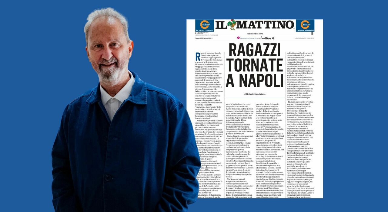 Luciano Stella: «Napoli di nuovo al centro dell Luciano Stella: «Napoli di nuovo al centro dell
