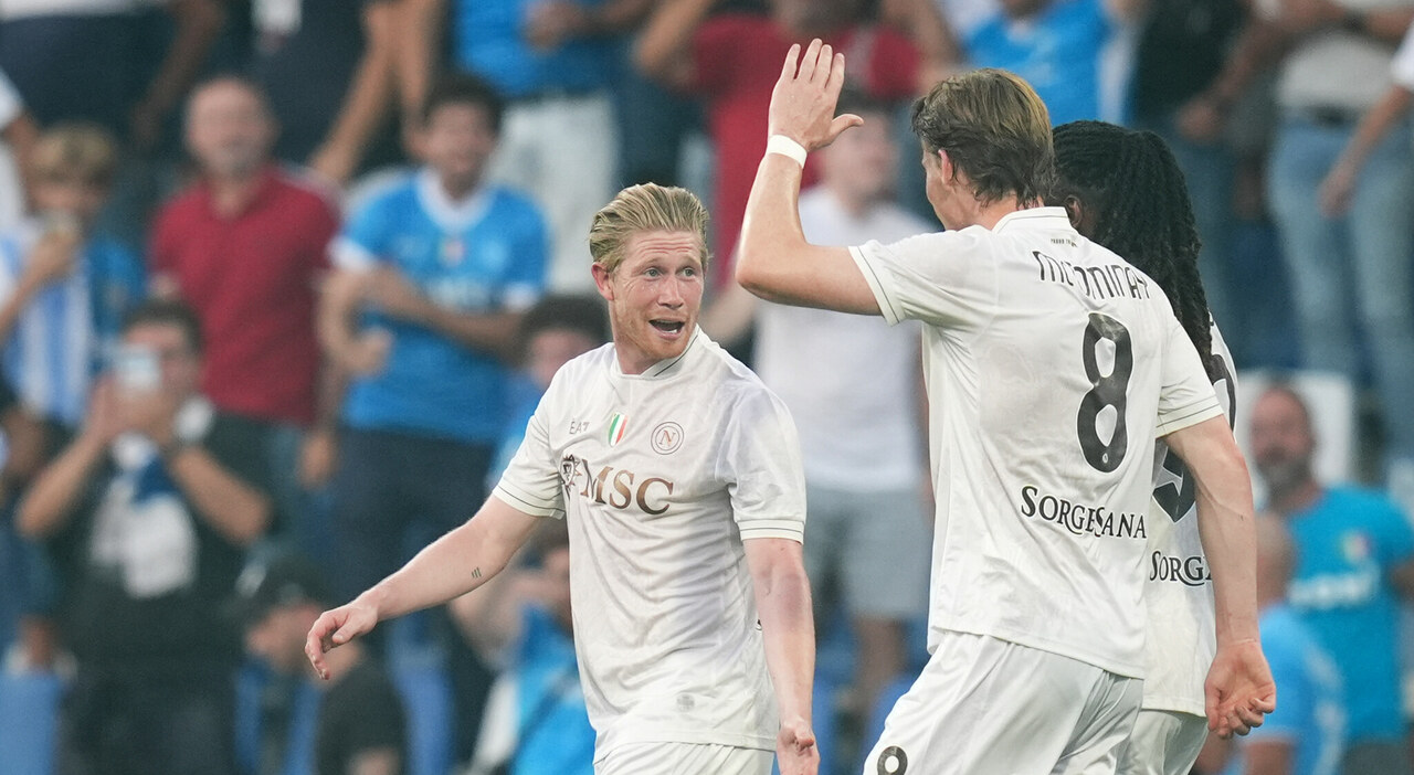 Sassuolo-Napoli 0-2, le pagelle: McTominay (7,5) incanta, De Bruyne (7) debutto in serie A col gol