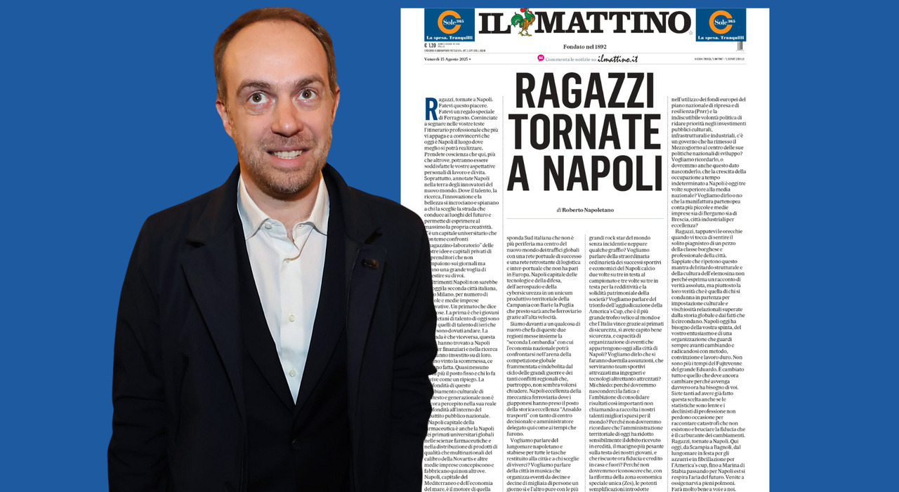 La lettera di Tommaso De Filippo, altro che «fujtevenne»: «È il momento di restare a Napoli» La lettera di Tommaso De Filippo, altro che «fujtevenne»: «È il momento di restare a Napoli»