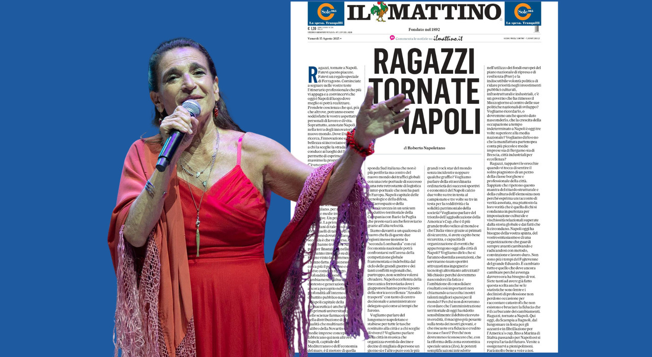 Tornate a Napoli, Lina Sastri: «La percezione è cambiata: ora vengono tutti» Tornate a Napoli, Lina Sastri: «La percezione è cambiata: ora vengono tutti»