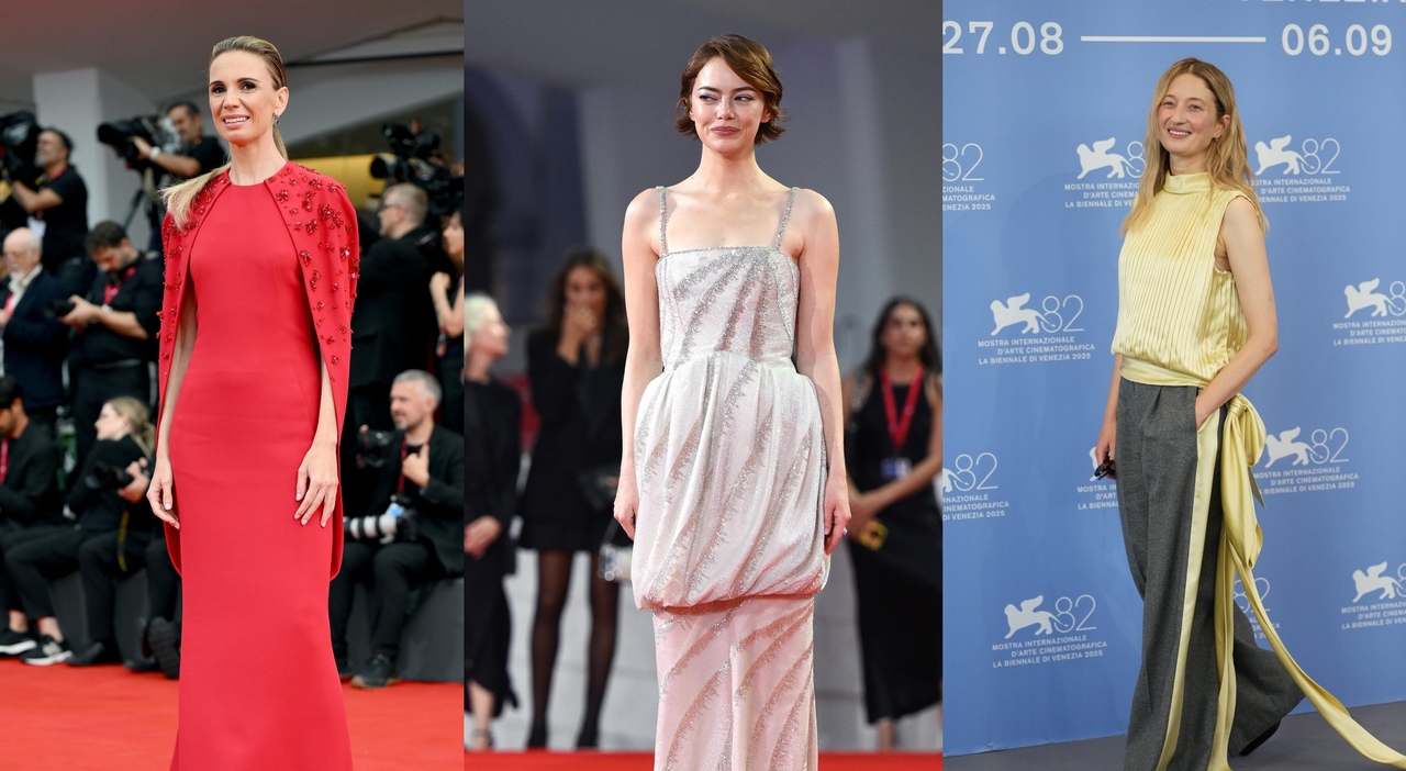 Venezia 2025, le pagelle dei look: Emma Stone monotona (7), Fanelli in tinta col red carpet (6), Benedetta Porcaroli deliziosa (9) Venezia 2025, le pagelle dei look: Emma Stone monotona (7), Fanelli in tinta col red carpet (6), Benedetta Porcaroli deliziosa (9)