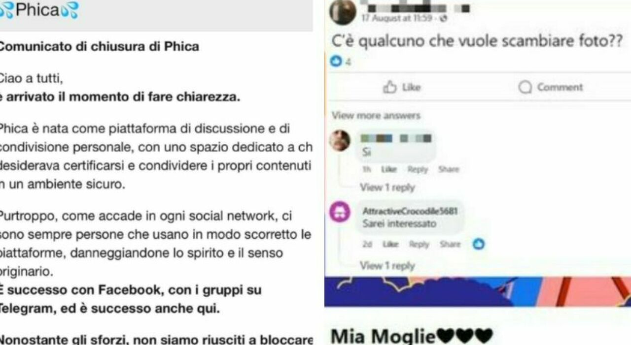 Phica e Mia moglie, si indaga su gestori e utenti: «Anche chi posta foto o commenta». E una class action chiede i danni a Fb Phica e Mia moglie, si indaga su gestori e utenti: «Anche chi posta foto o commenta». E una class action chiede i danni a Fb