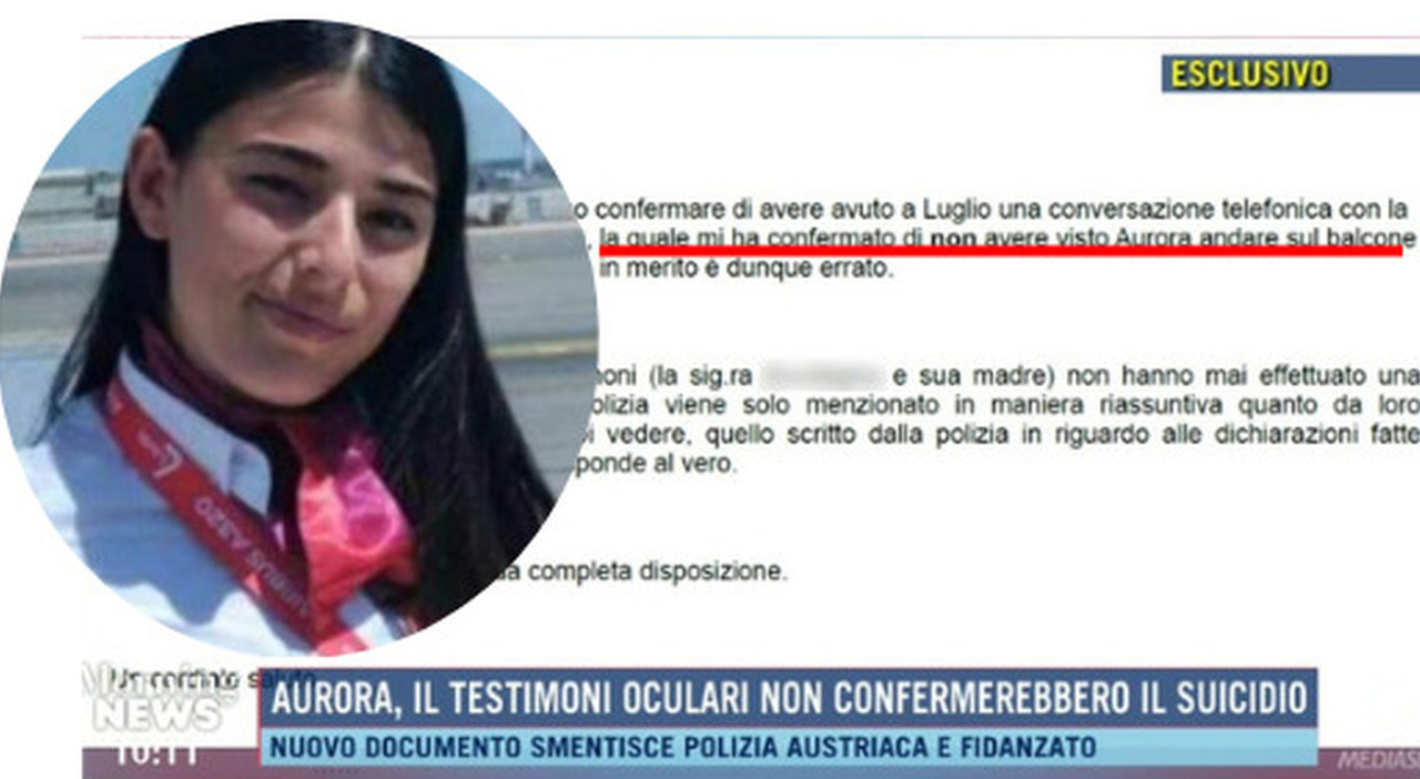 «Aurora Maniscalco non si è suicidata, sul suo corpo segni di calci e morsi»: i testimoni smentiscono la polizia austriaca «Aurora Maniscalco non si è suicidata, sul suo corpo segni di calci e morsi»: i testimoni smentiscono la polizia austriaca