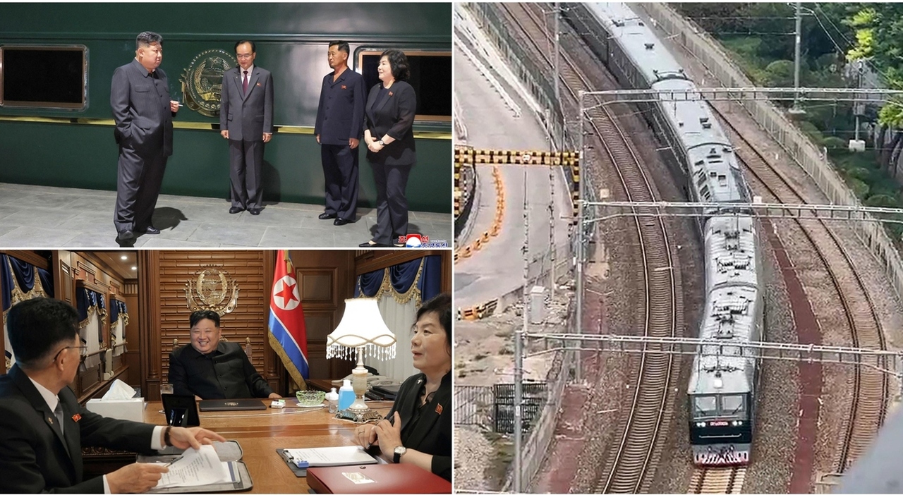 Treno Kim Jong Un, blindato e che viaggia a 80 km/h. La pausa sigaretta, le carrozze per le Mercedes: così il leader è arrivato a Pechino Treno Kim Jong Un, blindato e che viaggia a 80 km/h. La pausa sigaretta, le carrozze per le Mercedes: così il leader è arrivato a Pechino