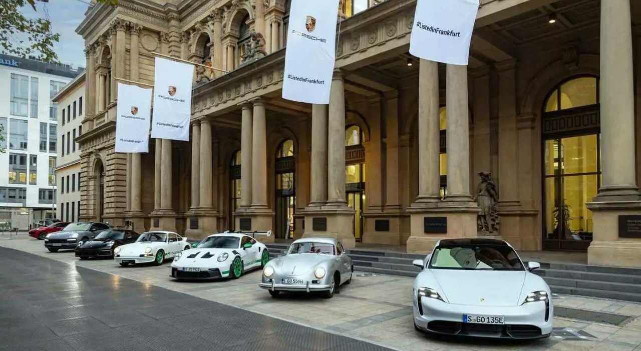 Il debutto di Porsche alla borsa di Francoforte