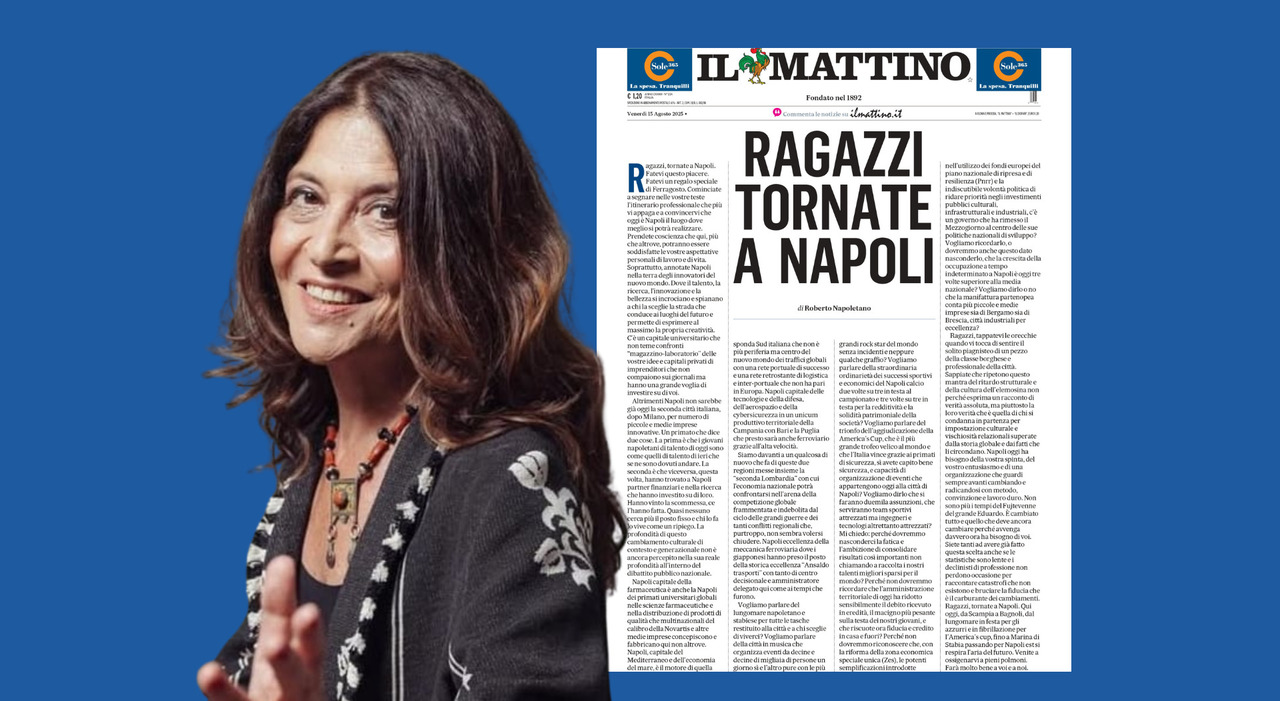 Tornate a Napoli, Maria Pia De Vito: «Via per quasi 40 anni ho ritrovato la mia città vivace, fiera e formativa»
