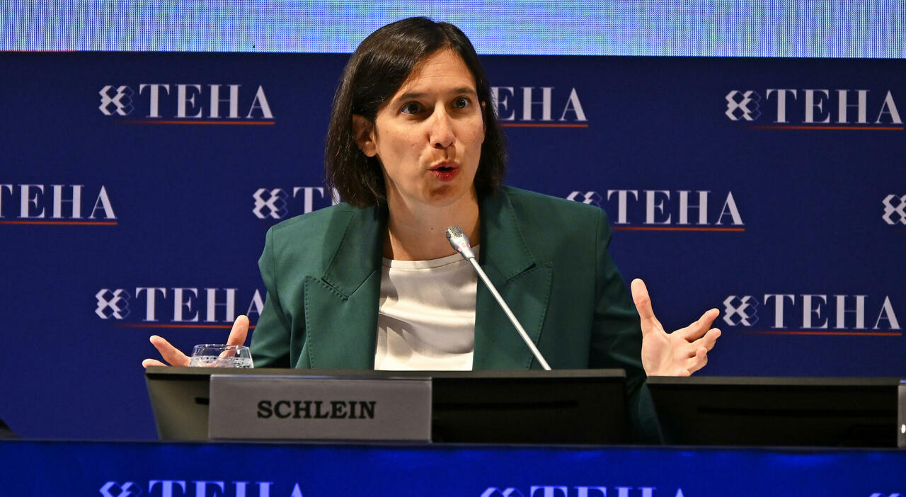 la segretaria del Pd Elly Schlein al Forum Teha a Cernobbio