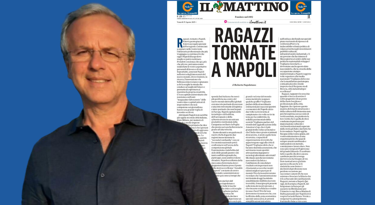lintervista a francesco pirozzi napoli offre agli ingegneri pi249 lavoro che in altre citt224