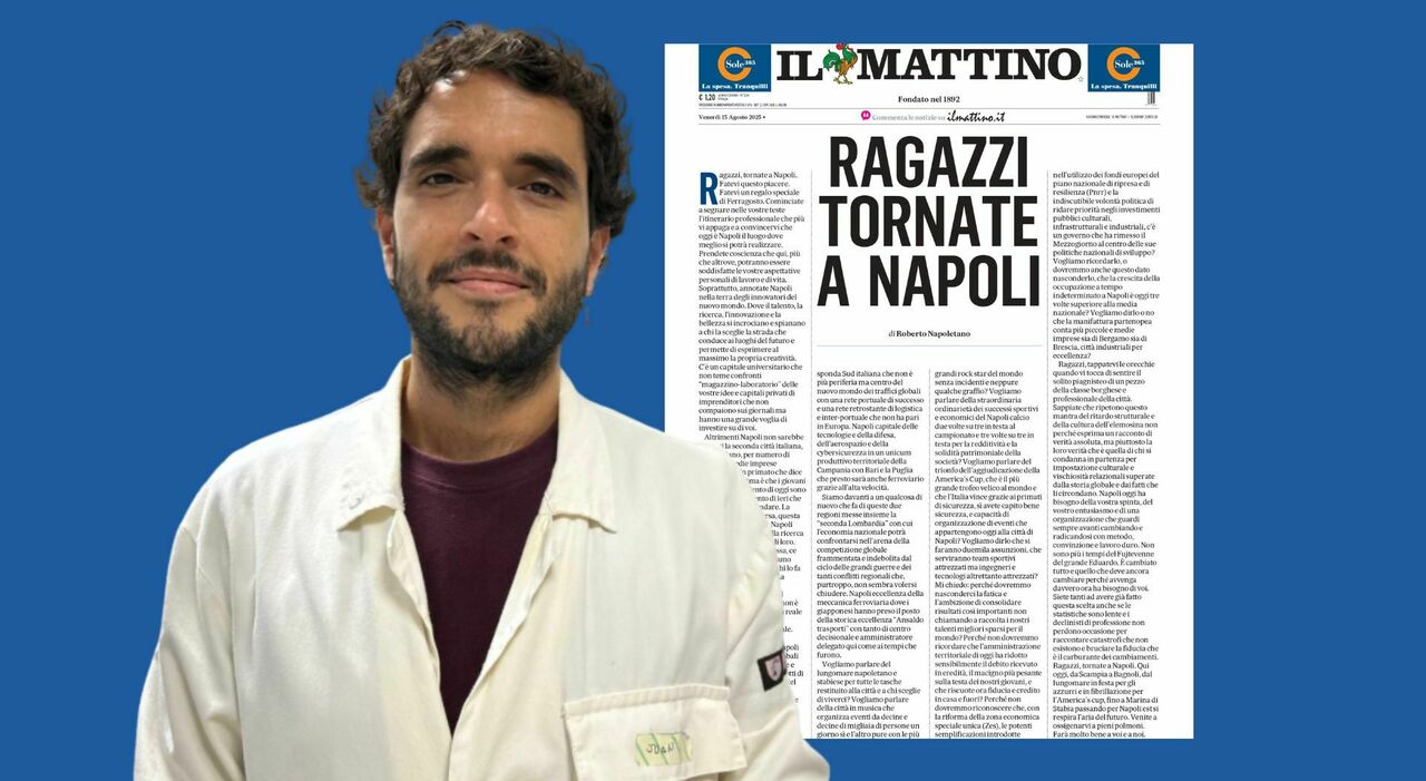 L?intervista Juan Luis Blázquez Román: «Io, spagnolo ho detto no a tanti progetti: sono a Napoli per la ricerca innovativa»