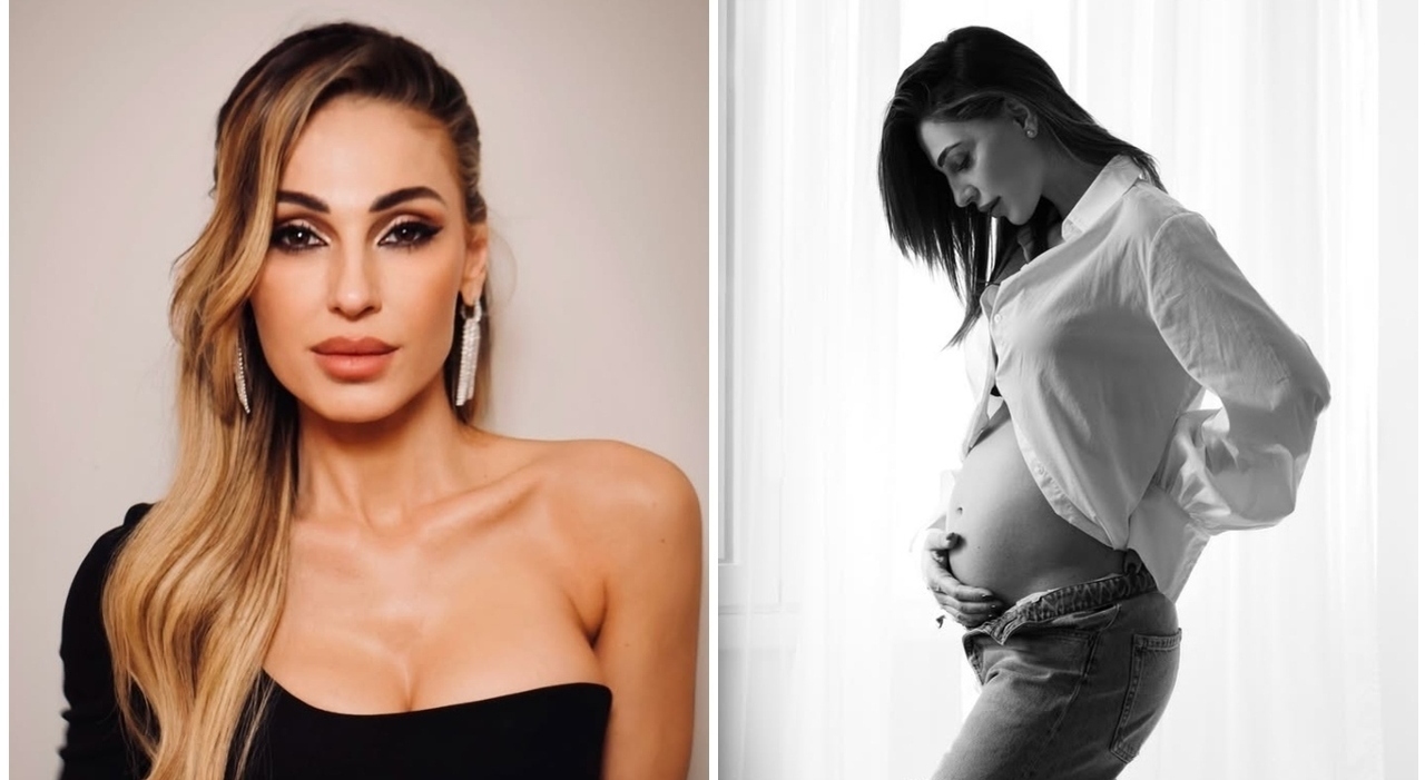 Anna Tatangelo incinta, la casa minimal chic a Roma Nord: dalla cucina con isola, al salotto con divano ad angolo e il corridoio di specchi