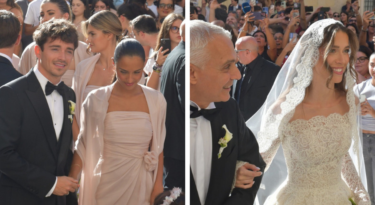 matrimonio da favola a lecce leclerc arriva per le nozze del fratello caccia al selfie santa croce blindata
