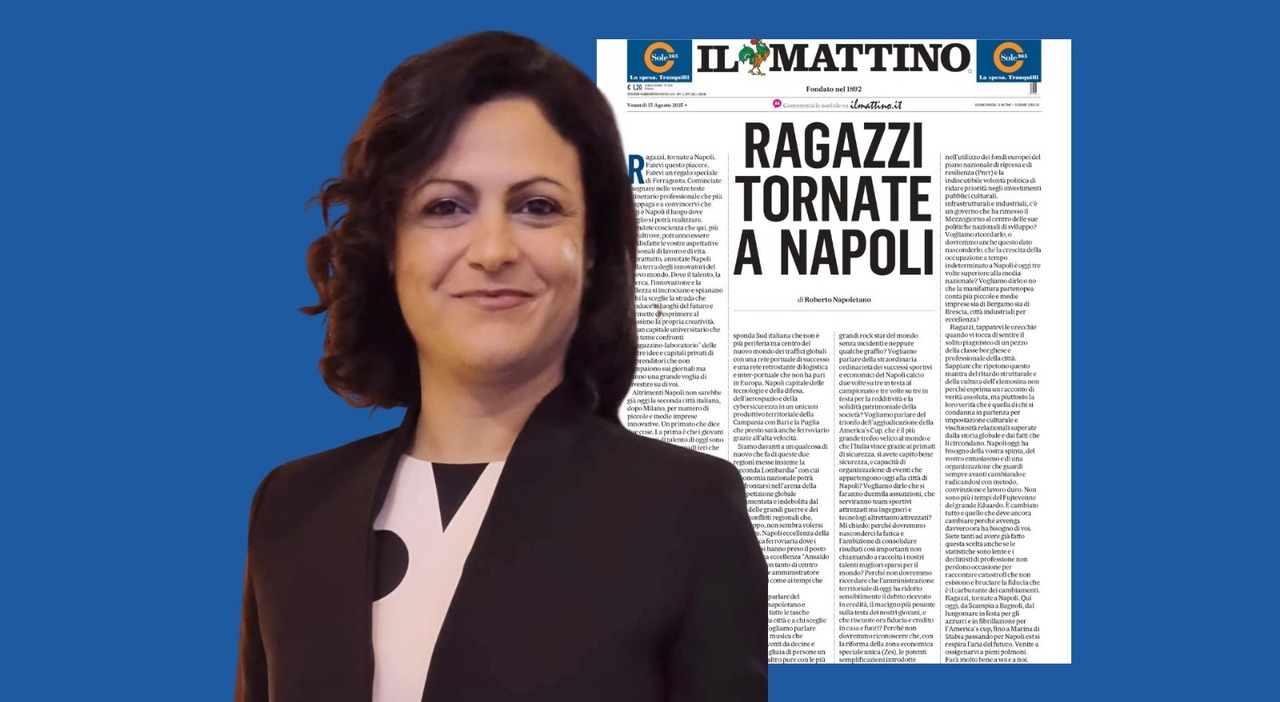 Ragazzi, tornate a Napoli. Paola Manini: «Fate come me: mai andata via da Napoli eppure sono su Marte»