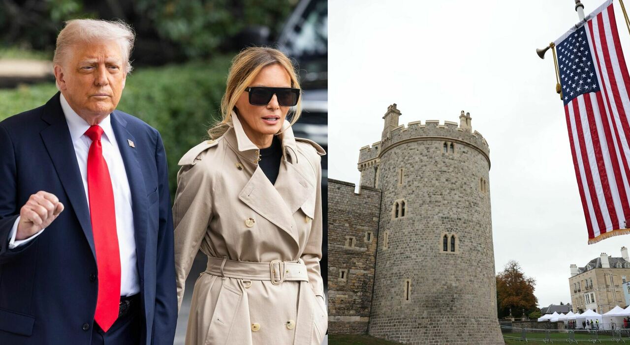 Trump e Melania a Windsor, il presidente arriva in elicottero da Re Carlo. La carrozza "scortata" da Kate e William, Camilla malata (forse non ci sarà)