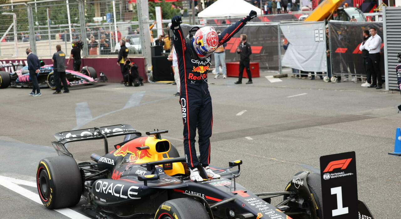 Verstappen festeggia la vittoria