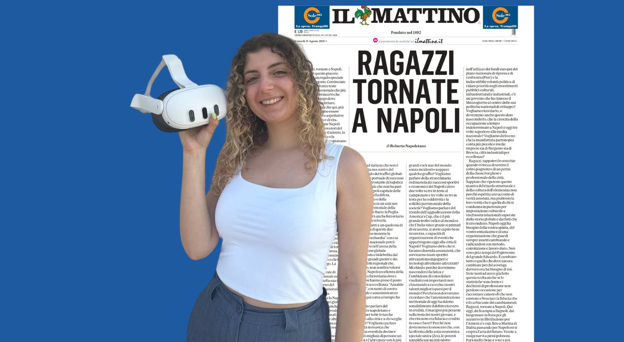 «Non serve andare lontano per costruire il proprio futuro Qui creo progetti innovativi» «Non serve andare lontano per costruire il proprio futuro Qui creo progetti innovativi»