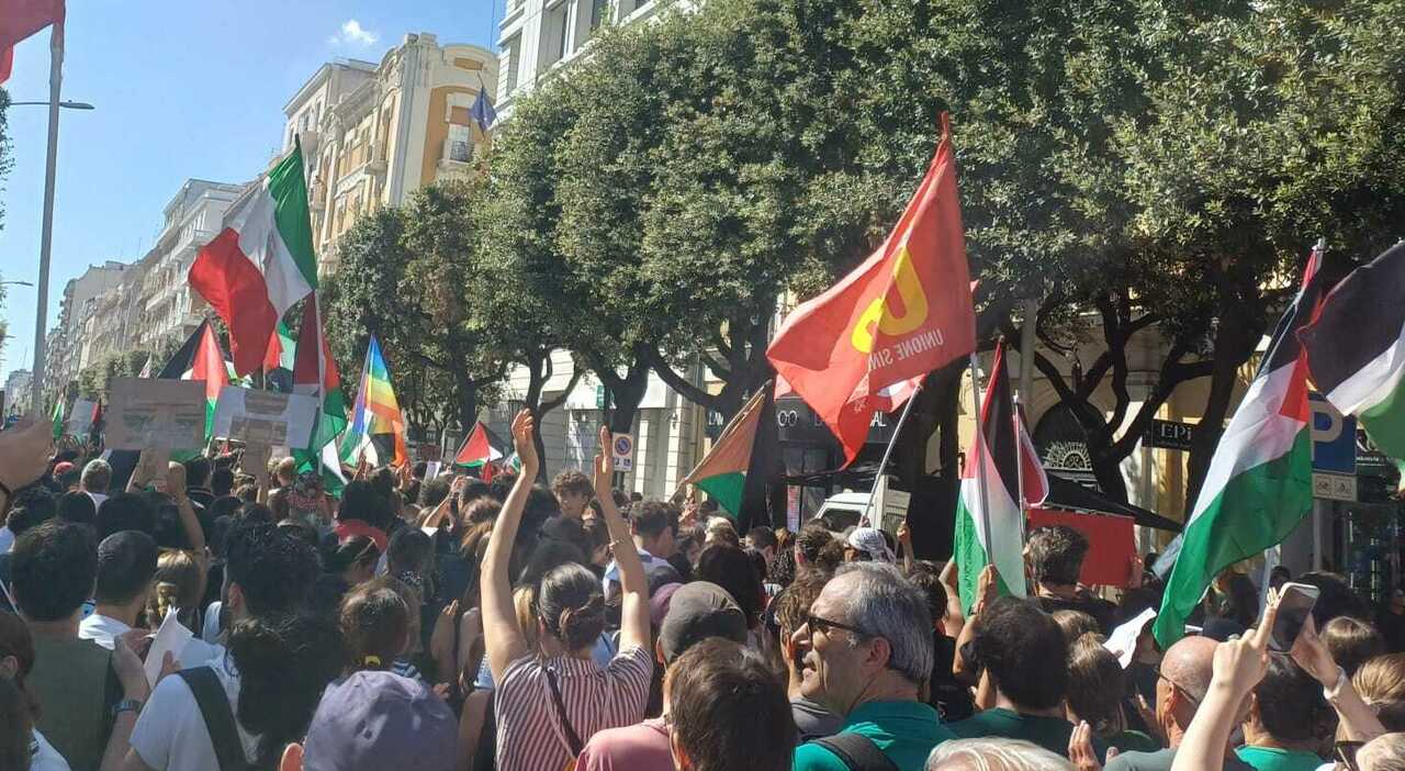 Scioperi e cortei per Gaza in Puglia: «Stop al genocidio». Dura contestazione davanti al consolato di Israele