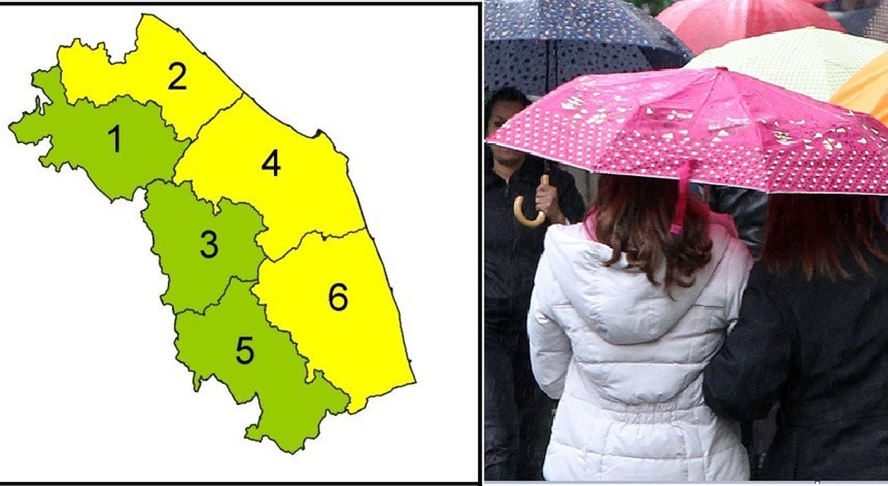 al voto sotto l acqua temporali sulle marche e temperature in calo ma domenica pomeriggio migliora e per domani c 232 l allerta meteo
