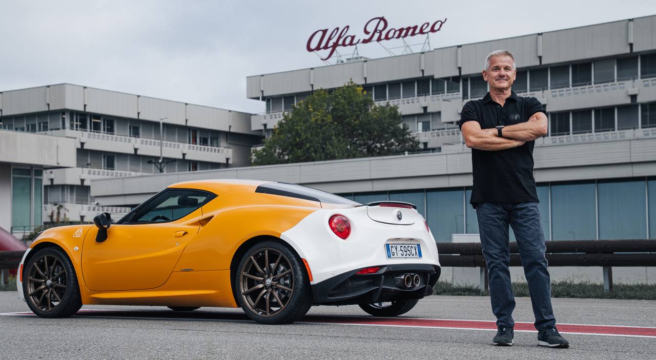 Nicola Larini con la 4C Collezione GT
