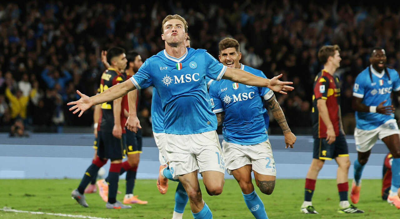 Napoli Genoa 2 1, le pagelle: Hojlund e Anguissa (7) decisivi, De Bruyne (7) illumina, Ekhator (6,5) prodezza