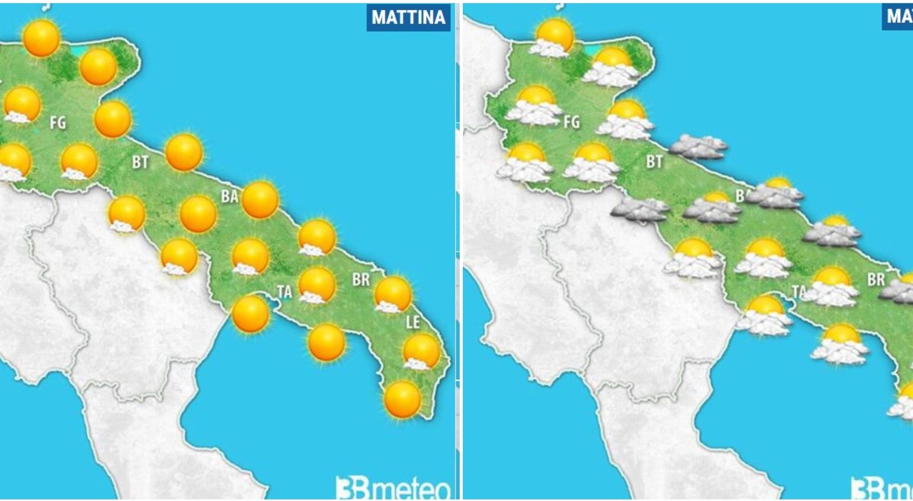 Arriva il maltempo con pioggia e temporali: allerta arancione in Puglia Arriva il maltempo con pioggia e temporali: allerta arancione in Puglia