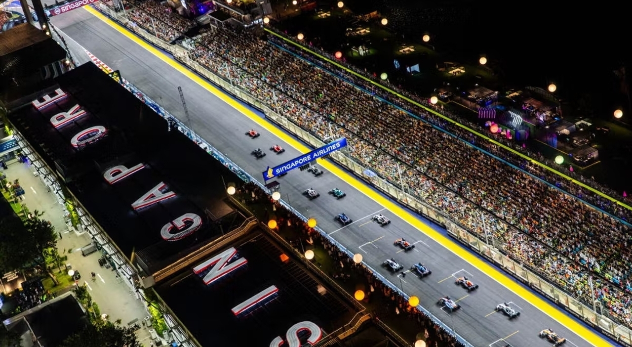 la partenza del Gp di Singapore