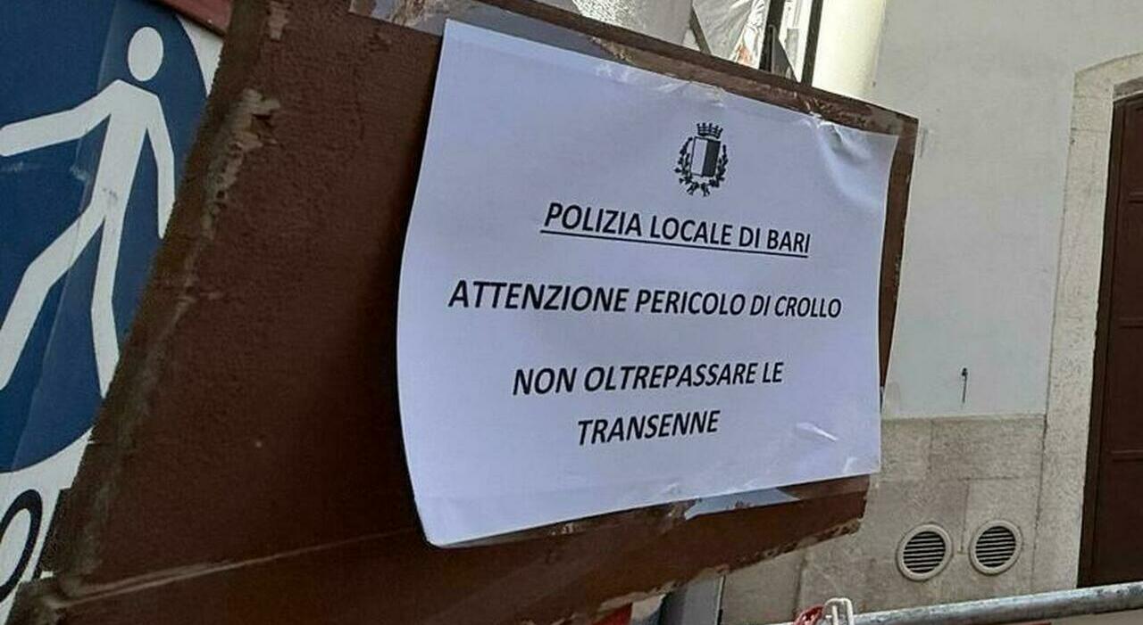 Paura a Japigia: problemi ad una colonna, sgomberata una palazzina Paura a Japigia: problemi ad una colonna, sgomberata una palazzina