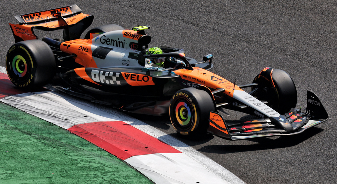 La McLaren di Lando Norris il pi&ugrave; rapido nelle terze libere a Citt&agrave; del Messico