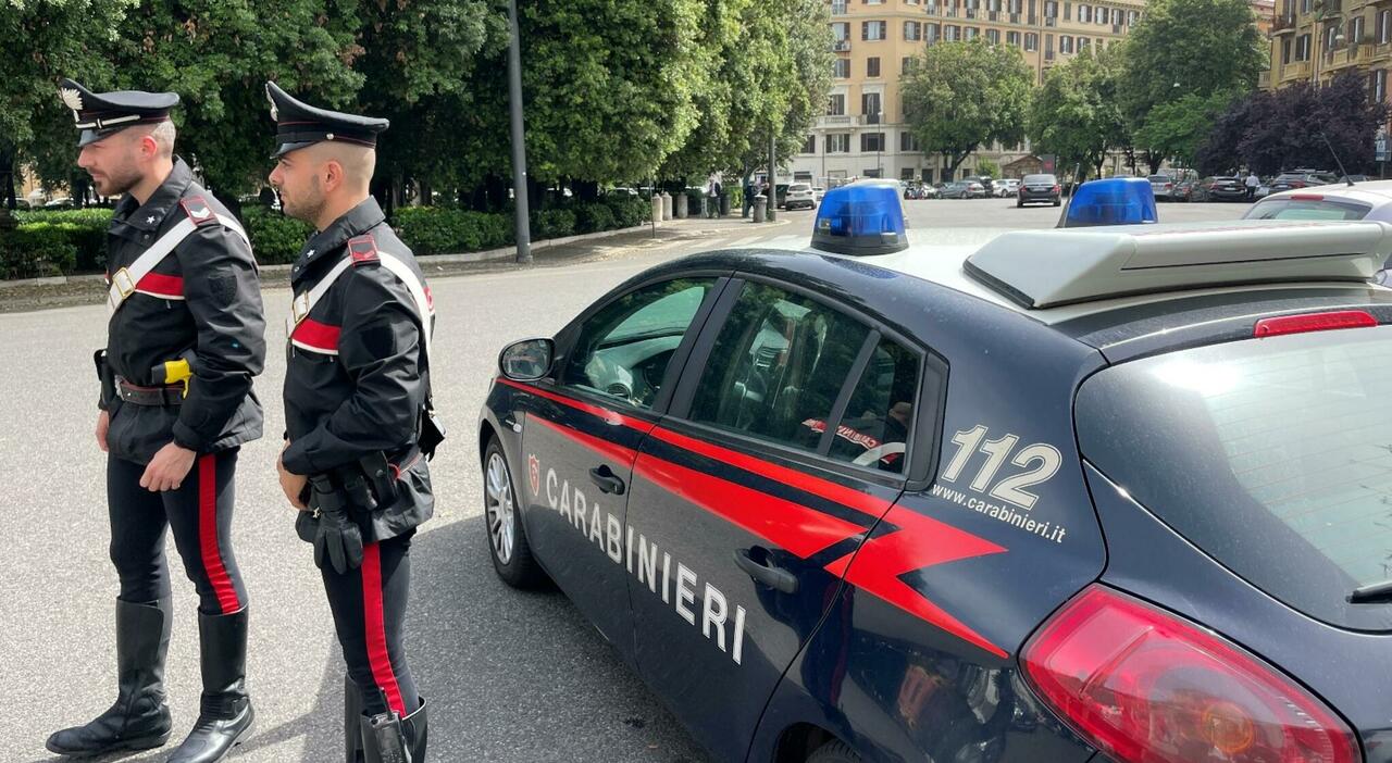 Carabinieri all'opera in un posto di blocco