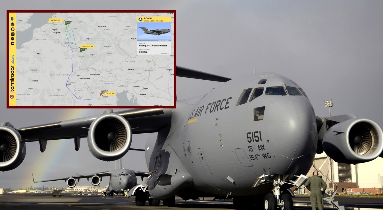 Guerra nucleare, il volo anomalo del Globemaster Usaf tra le basi Nato (anche in Italia): può trasportare testate atomiche Guerra nucleare, il volo anomalo del Globemaster Usaf tra le basi Nato (anche in Italia): può trasportare testate atomiche