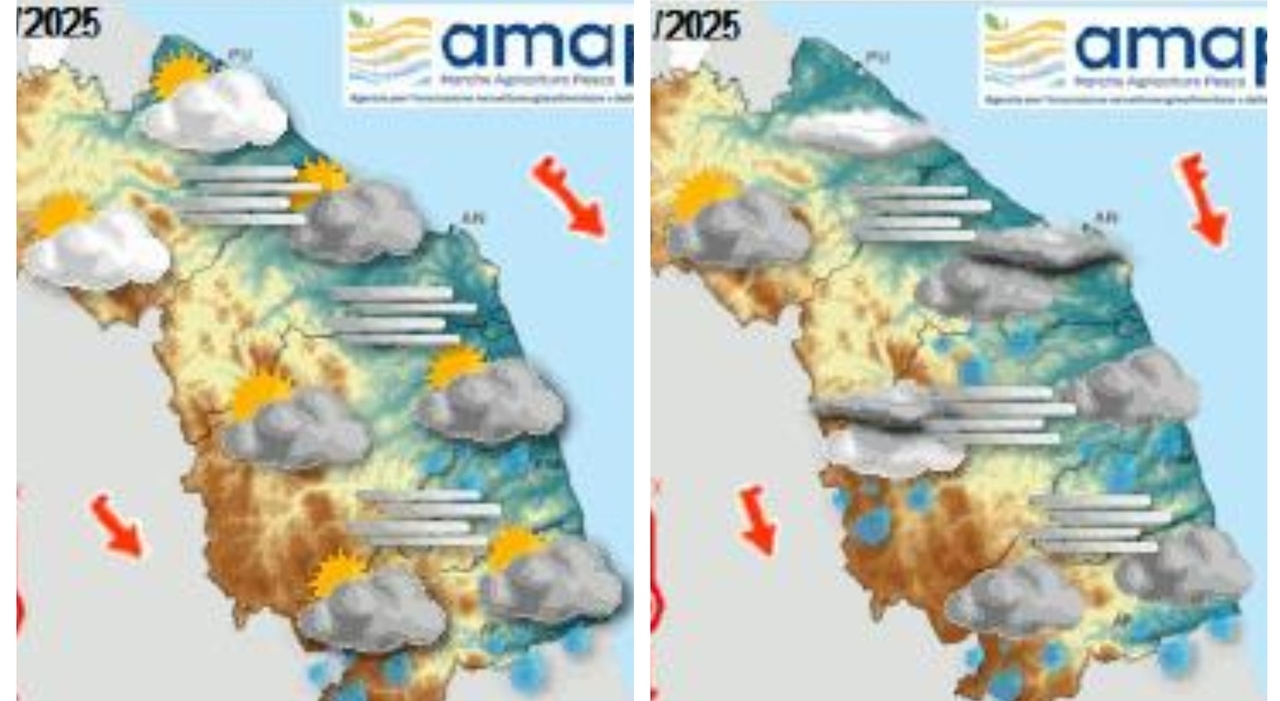 Marche, weekend instabile: un po Marche, weekend instabile: un po