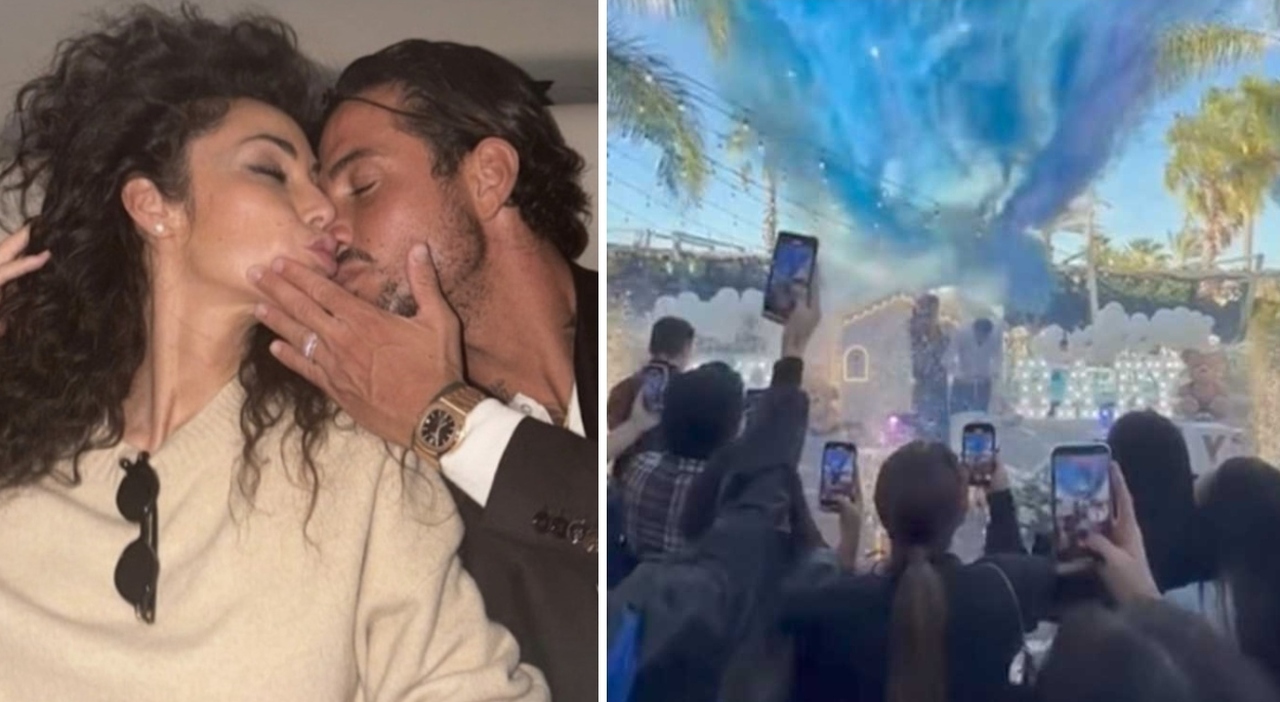 raffaella fico e armando izzo svelano il sesso del figlio in arrivo il sobrio gender reveal tra rose e fumogeni
