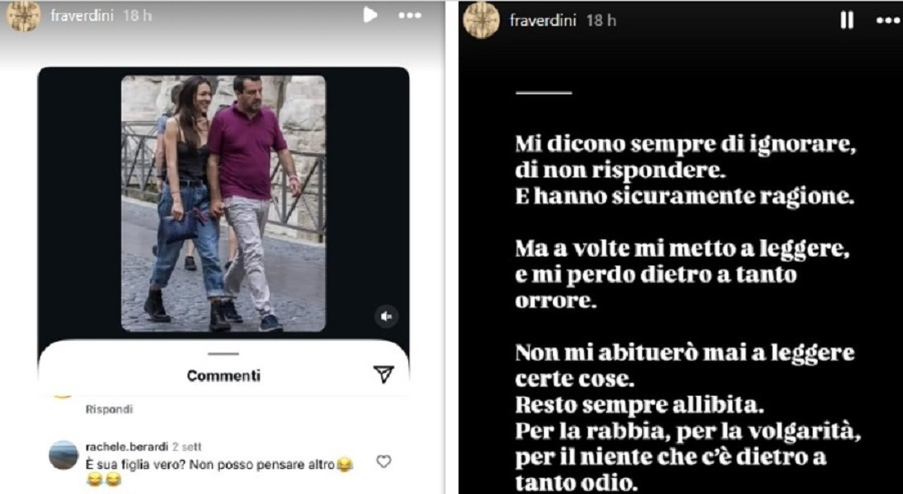 Francesca Verdini pubblica gli insulti per le foto con il compagno Matteo Salvini: «Panzone smidollato». Lei risponde così