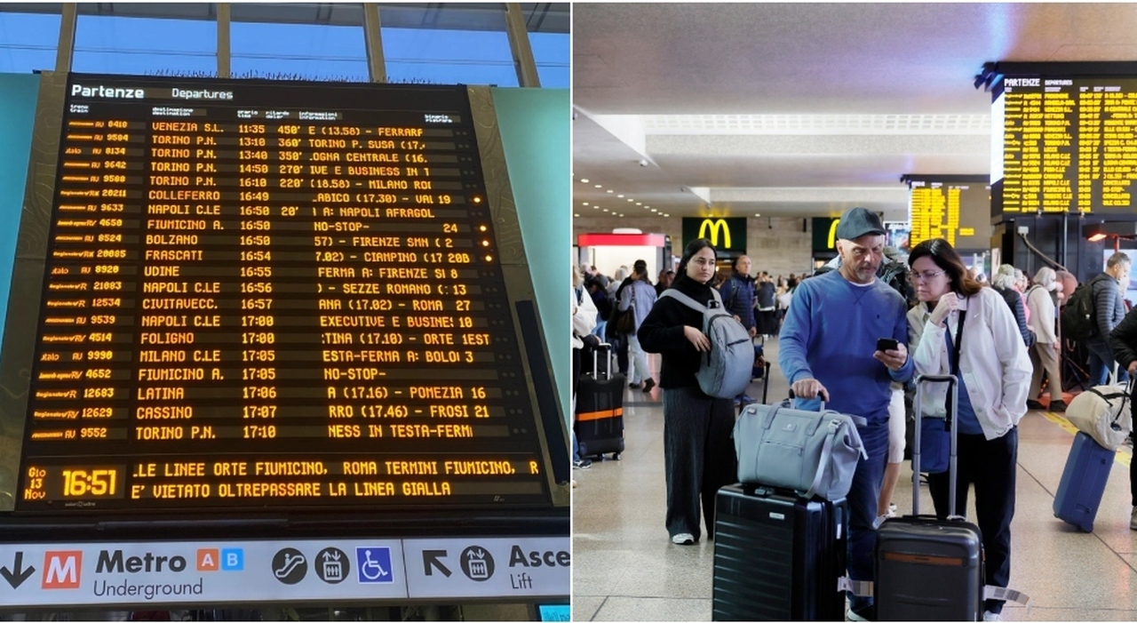 Roma, treni in ritardo fino a 6 ore alla stazione Termini: quali sono e il tabellone aggiornato