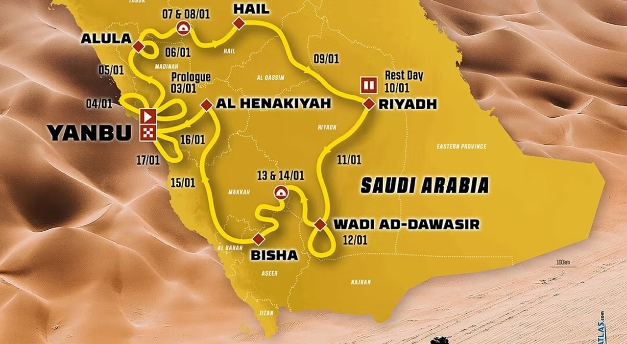 Il percorso della Dakar 2026