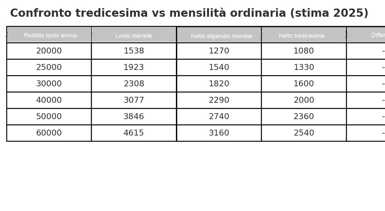 Tredicesima, dalle detrazioni alle "voci" variabili: ecco perché (di solito) è più bassa dello stipendio