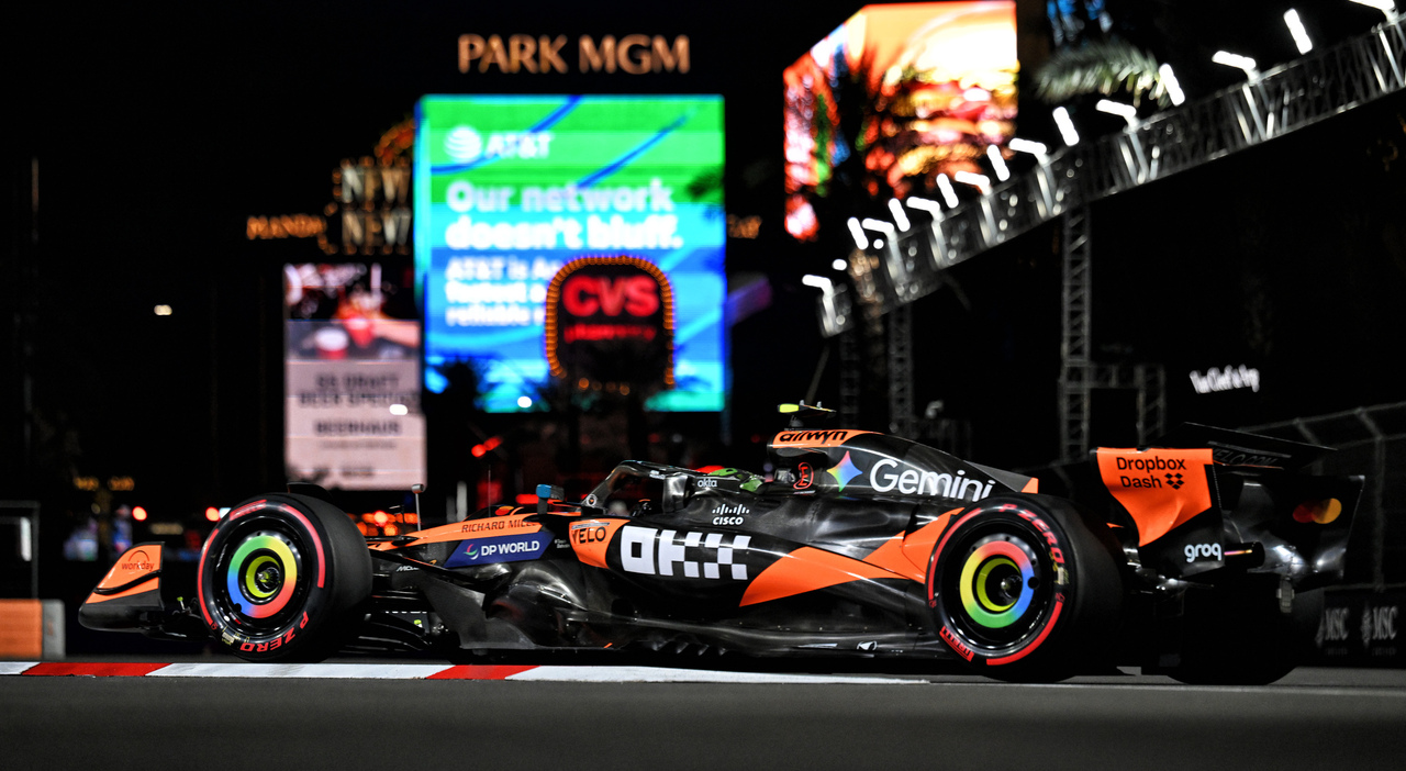 La McLaren di Lando Norris a Las VegasNorris