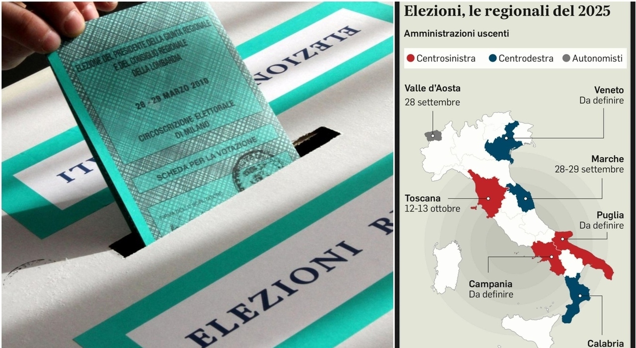 Regionali, domenica e lunedì alle urne in Veneto, Campania e Puglia: come e quando si vota