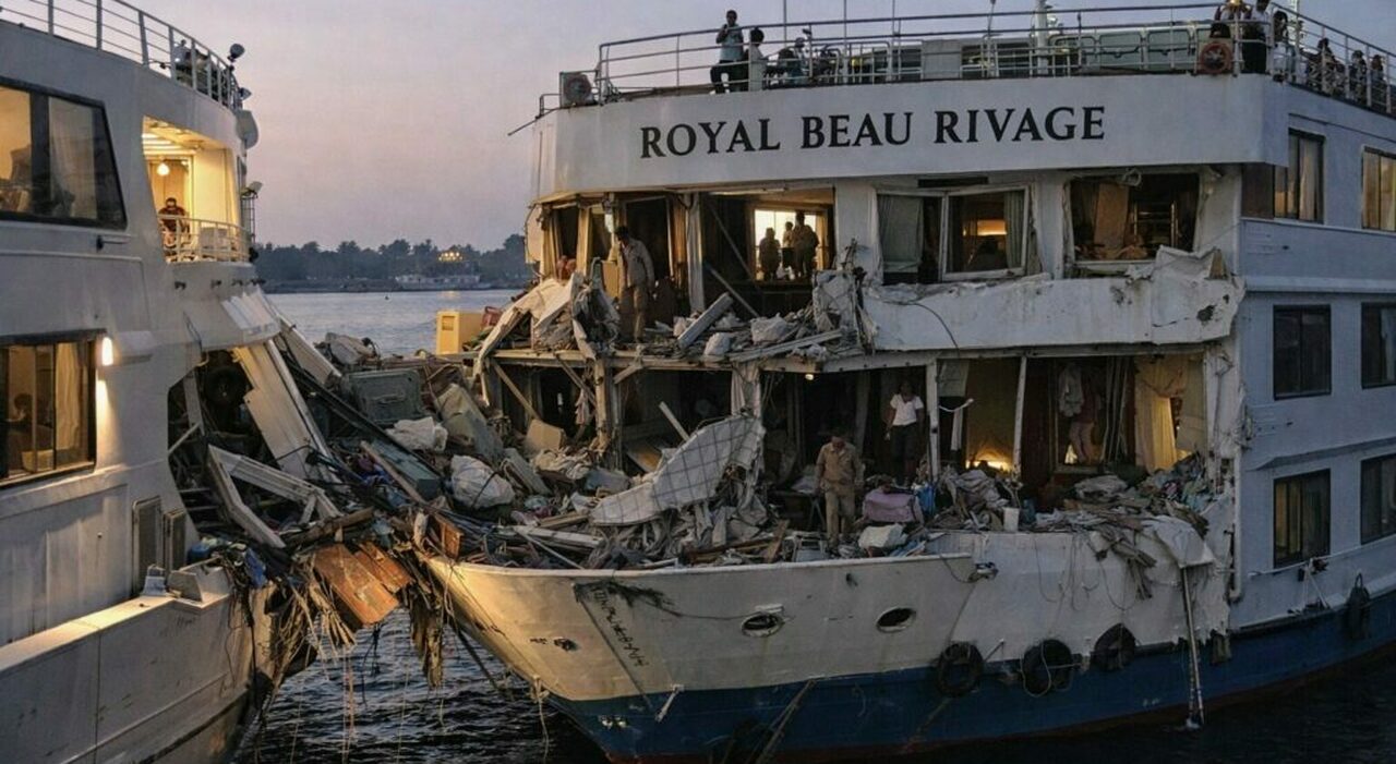 Denise Ruggeri muore nello scontro tra due navi da crociera sul Nilo: distrutte le cabine, la vittima aveva 47 anni. «A bordo decine di connazionali» Denise Ruggeri muore nello scontro tra due navi da crociera sul Nilo: distrutte le cabine, la vittima aveva 47 anni. «A bordo decine di connazionali»