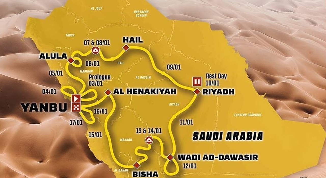 La piantina della Dakar 2026
