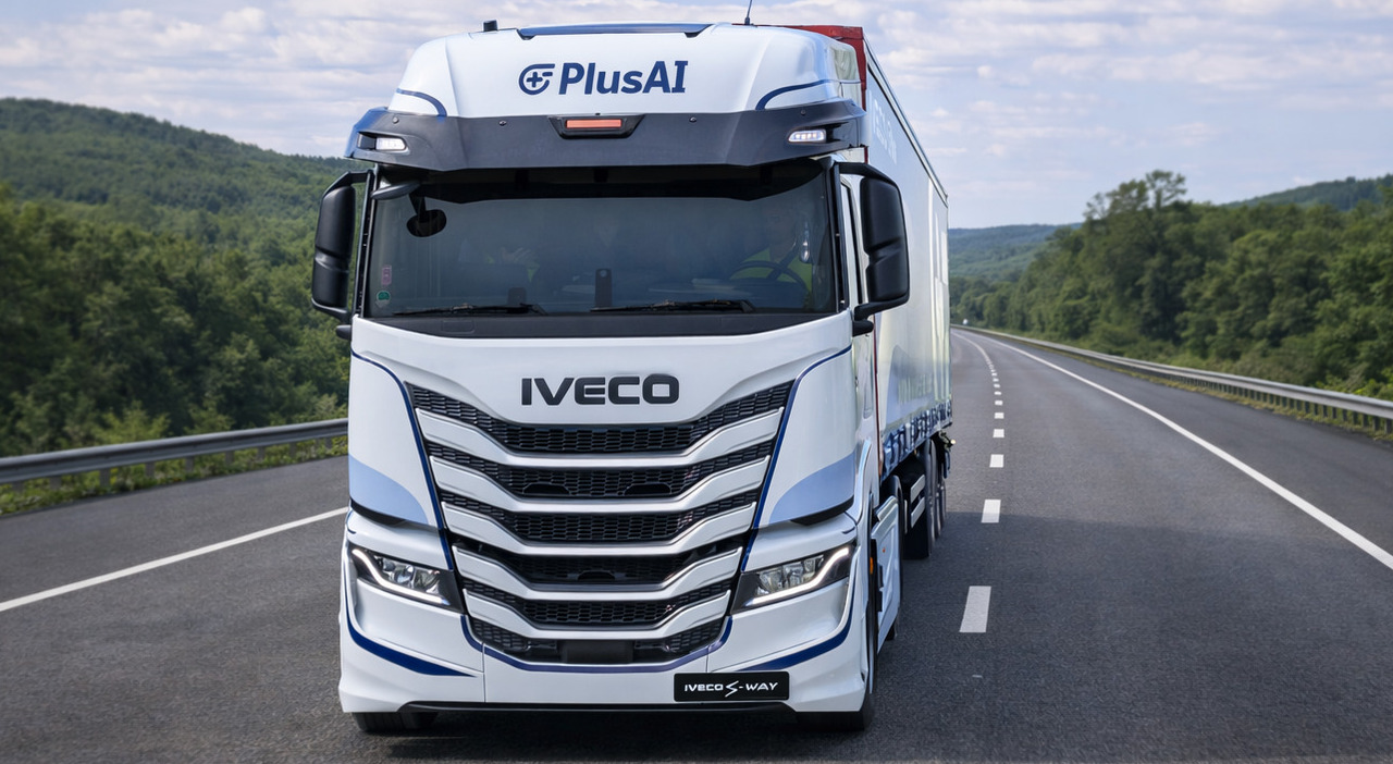Un camion Iveco con tecnologia PlusAi